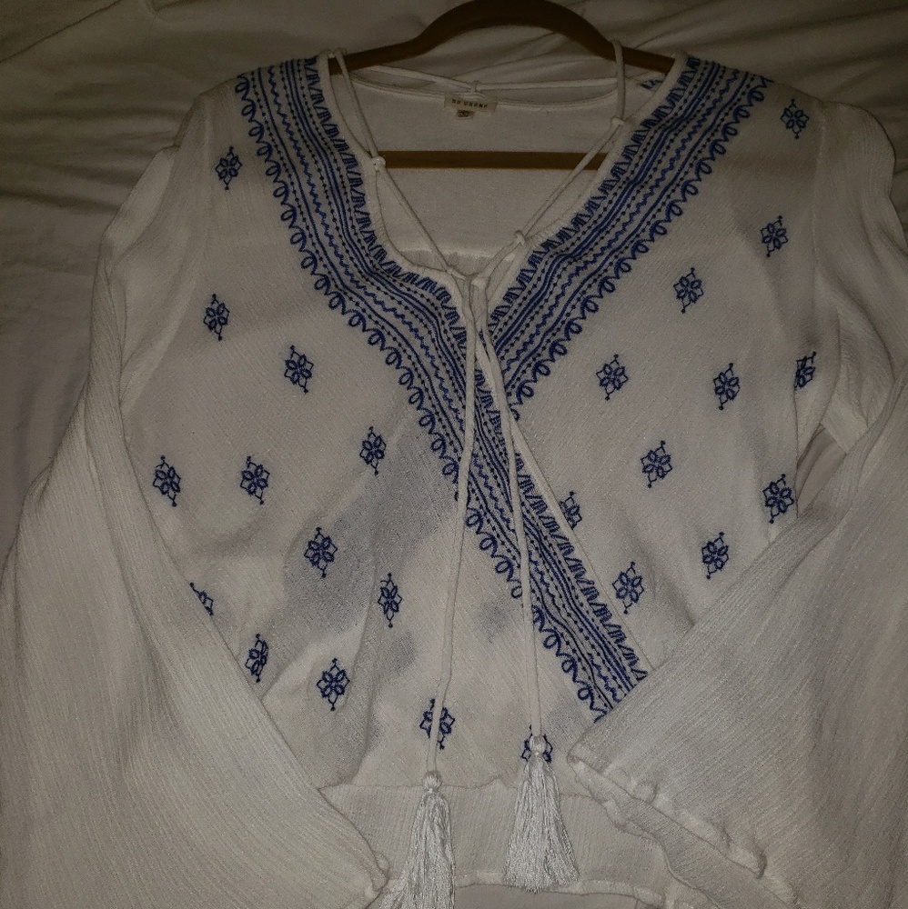 Crossover Flowy Boho Blouse